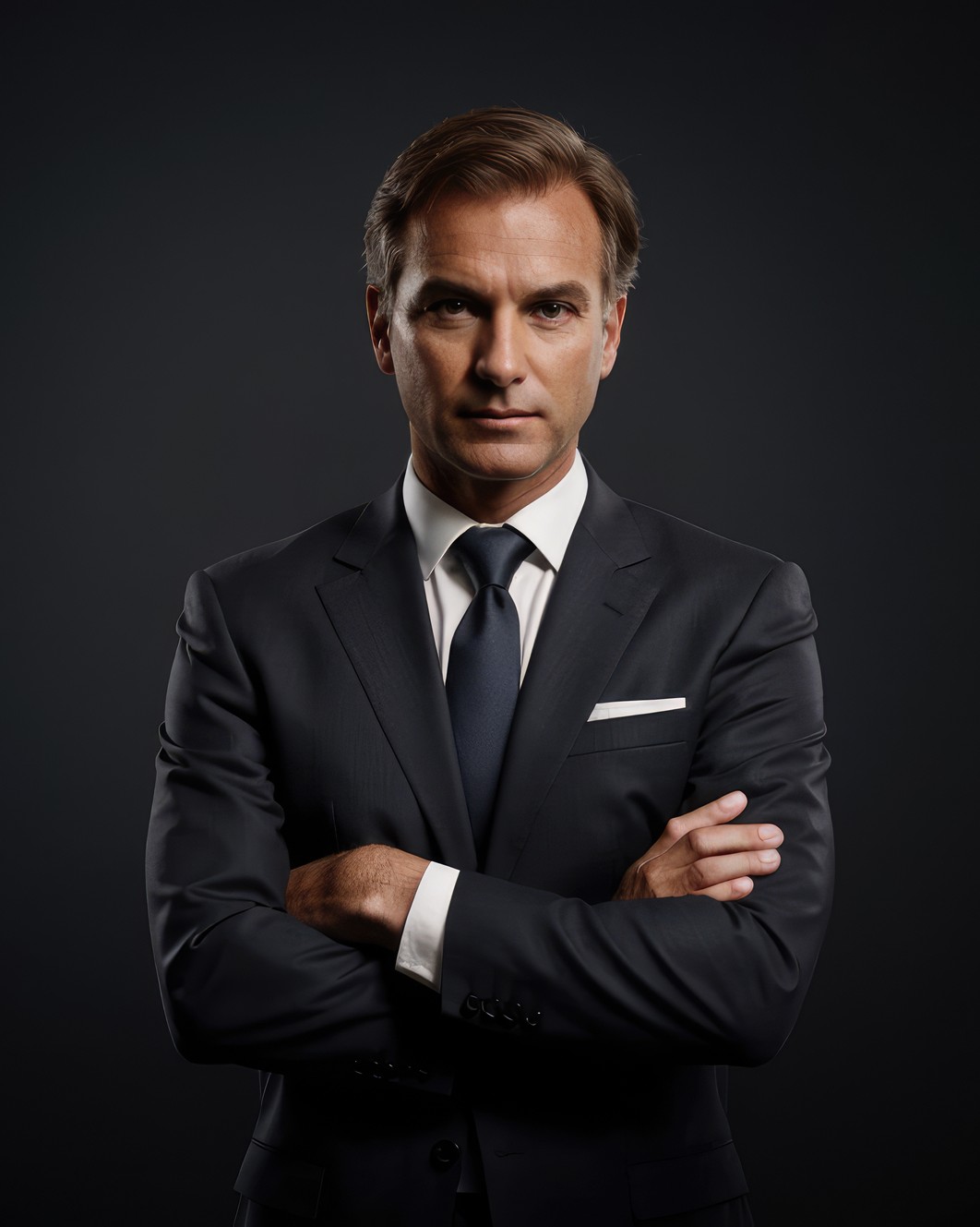 Senior broker in suit